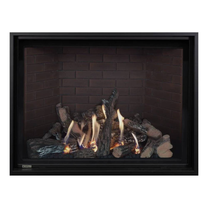 Montigo Delray Square DRSQ46-2 with Split Oak Log Set + Red Brick Liner