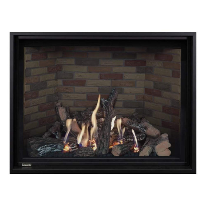 Montigo Delray Square DRSQ46-2 with Split Oak Log Set + Vintage Brown Brick Liner