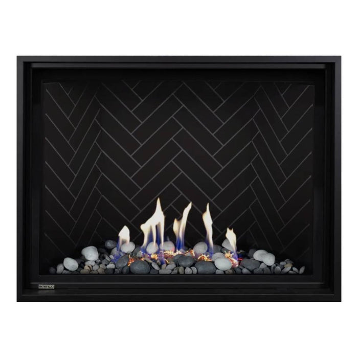 Montigo Delray Square DRSQ46 with Beach Scene Contemporary + Grey Herringbone Liner
