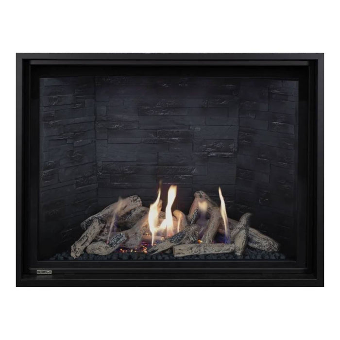 Montigo Delray Square DRSQ46 with Driftwood Log Set + Grey Ledgestone Liner