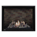 Montigo Delray Square DRSQ46 with Driftwood Log Set + Vintage Brown Brick Liner