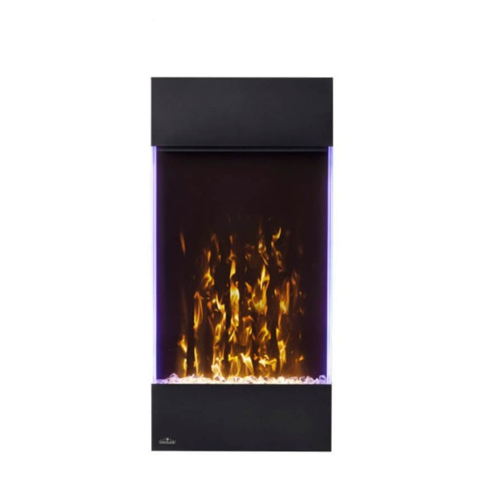 Napoleon Allure Vertical 32" Wall Mount Electric Fireplace with Glass Ember Bed Accent Flame