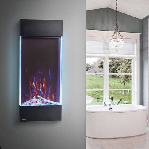 Napoleon Allure Vertical 38 Wall Mount Electric Fireplace on the Bath Room