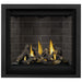 Napoleon Altitude X 36 Direct Vent Fireplace with Westminster Standard, Black Finish Trim and Split Oak Logs Set