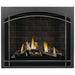 Napoleon Altitude X 42 Direct Vent Fireplace with Arched Whitney Satin Nickel, Westminster Grey Standard and Split Oak Logs Set
