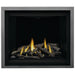 Napoleon Altitude X 42 Direct Vent Fireplace with Black Illusion Glass Panels , Charcoal Finish Trim and Driftwood Logs Set