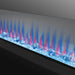 Napoleon CLEARion Elite 50 See-Thru Electric Fireplace Detail Flame Multi LED Blue Glass