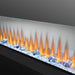 Napoleon CLEARion Elite 50 See-Thru Electric Fireplace Detail Flame Orange LED Blue Glass
