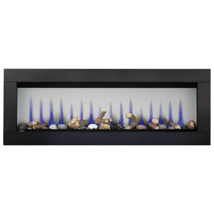 Napoleon CLEARion Elite 50 See-Thru Electric Fireplace Slim Cube Log Set Blue Flame