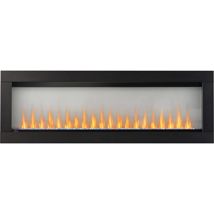 Napoleon CLEARion Elite 60 See-Thru Electric Fireplace Orange Flame Glass Black Trim
