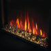 Napoleon Cineview 30 Built-In or Insert Electric Fireplace Close up Detail Crystal Amber Embers Red Flames