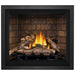 Napoleon Elevation Direct Vent Fireplace Newport Black Trim with Split Oak Log