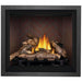 Napoleon Elevation Direct Vent Fireplace Oldtown Herringbone Charcoal Trim with Split Oak Log