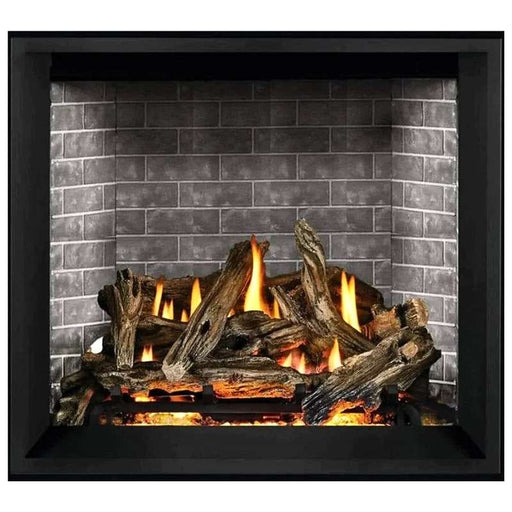 Napoleon Elevation Direct Vent Fireplace Westminster Grey Standard Split Oak Log