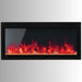 Napoleon Entice 42 Built-InWall Mount Linear Electric Fireplace Crystals Emberbed Dark Orange Flame Scarlet