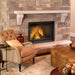 Napoleon High Country 5000 Wood Burning Fireplace with Traditional Stone Panel Placed in  Living Room Area V2