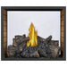 Napoleon High Definition 81 See Thru Direct Vent Gas Fireplace Burner assembly - Logs configuration with Decorative Brick Panels (Sandstone)