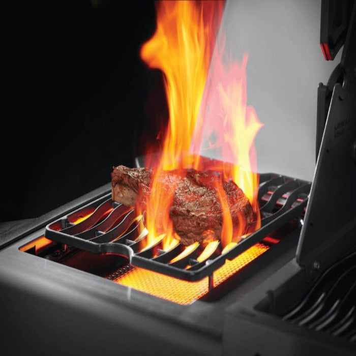 Napoleon Prestige 500 Gas Grill with Infrared Side and Rear Burners Grilled Steak