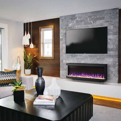 Napoleon Trivista Pictora 50 Wall Mount Electric Fireplace Crystals-livingroom Flame Multi Ember Orange