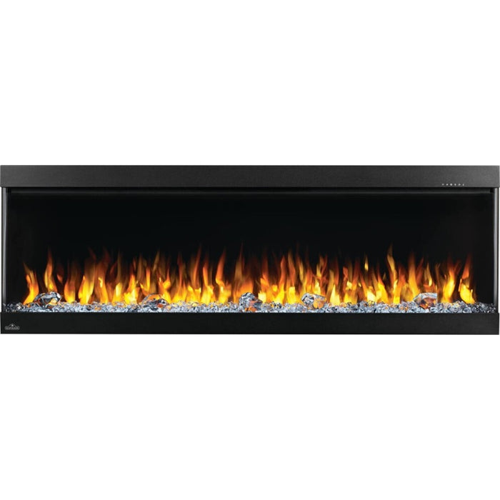 Napoleon Trivista Pictora 50 Wall Mount Electric Fireplace Crystals Flame Yellow Orange Blue Embrs Light Blue 