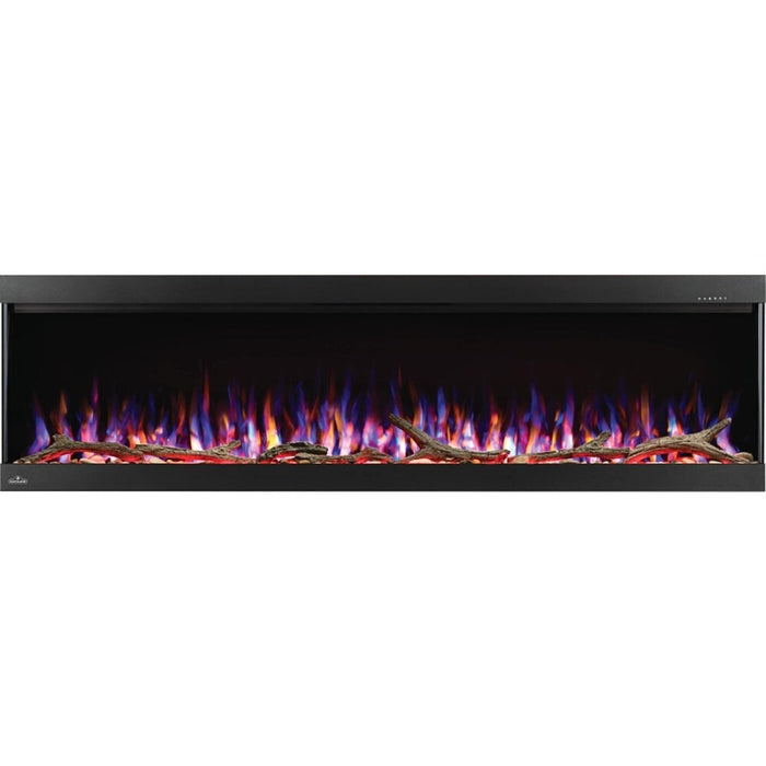 Napoleon Trivista Pictora 50 Wall Mount Electric Fireplace Driftwood Flame Yellow Orange Blue Embrs Red