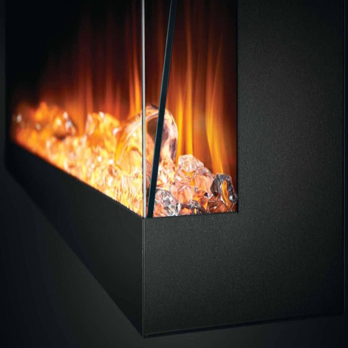 Napoleon Trivista Pictora 60 Wall Mount Electric Fireplace Detail-Grey Glass