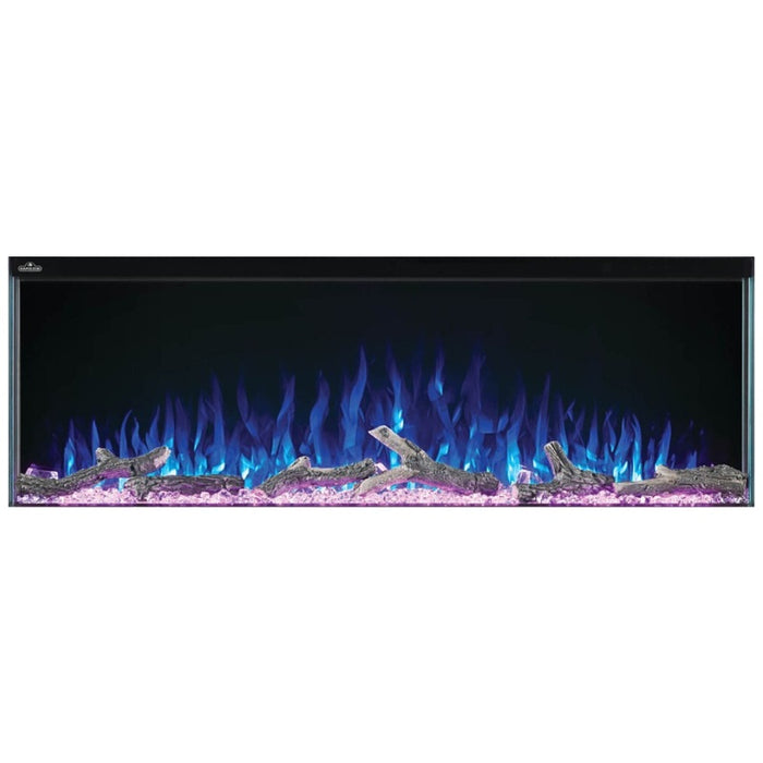 Napoleon Trivista Primis 50 3-Sided Built-in Electric Fireplace Logs Flame Blue Ember Bed Fuschia