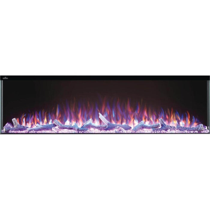 Napoleon Trivista Primis 60 3-Sided Built-in Electric Fireplace Ember Bed Pink Accent Blue Flames Multi