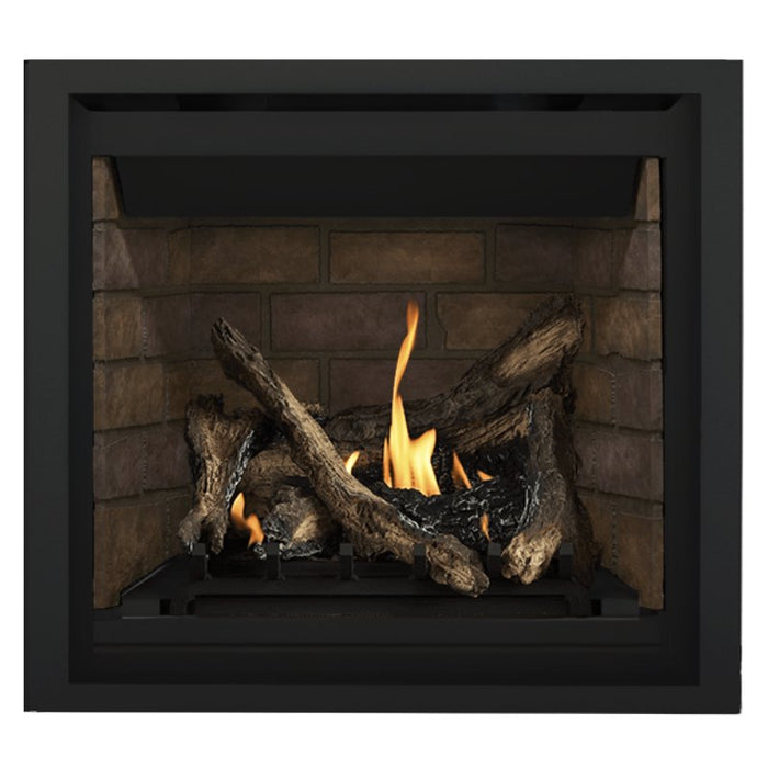 Napoleon Altitude 36" Direct Vent Fireplace with Newport Interior Panel and Black Finish Trim