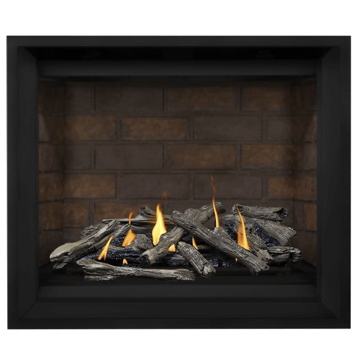 Napoleon Altitude X 42" Direct Vent Fireplace with Newport Interior Panels and Driftwood Log Set