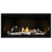 Napoleon Ascent Premium 42 Linear Direct Vent Gas Fireplace in MIRRO-FLAME Porcelain Reflective Panel with Birch Logs