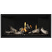 Napoleon Ascent Premium 42 Linear Direct Vent Gas Fireplace in Matte Black Panel with Beach Fire Logs