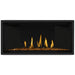 Napoleon Ascent Premium 42 Linear Direct Vent Gas Fireplace with Amber Glass Embers and Matte Black Panel