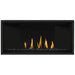 Napoleon Ascent Premium 42 Linear Direct Vent Gas Fireplace with Black Glass Embers and Matte Black Panel

