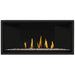 Napoleon Ascent Premium 42 Linear Direct Vent Gas Fireplace with Clear Glass Embers and Matte Black Panel