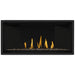 Napoleon Ascent Premium 42 Linear Direct Vent Gas Fireplace with Topaz Glass Embers and Matte Black Panel