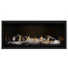 Napoleon Ascent Premium 46 Linear Direct Vent Gas Fireplace in MIRRO-FLAME Porcelain Reflective Panel with Birch Logs