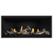 Napoleon Ascent Premium 46 Linear Direct Vent Gas Fireplace in Matte Black Panel with Beach Fire Logs