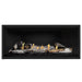 Napoleon Ascent Premium 46 Linear Direct Vent Gas Fireplace in Matte Black Panel with Birch Logs