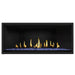 Napoleon Ascent Premium 46 Linear Direct Vent Gas Fireplace with Blue Glass Embers and Matte Black Panel