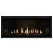 Napoleon Ascent Premium 46 Linear Direct Vent Gas Fireplace with MIRRO-FLAME Porcelain Reflective Panel and Black Glass Embers