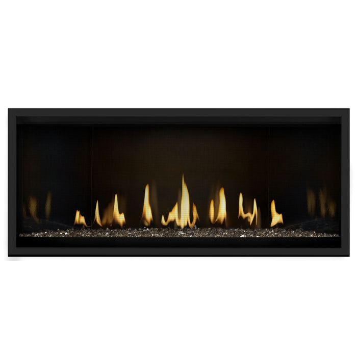 Napoleon Ascent Premium 46 Linear Direct Vent Gas Fireplace with MIRRO-FLAME Porcelain Reflective Panel and Topaz Glass Embers