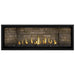Napoleon Ascent Premium 56 Linear Direct Vent Gas Fireplace in Ledgestone Brick Panel and Black Glass Embers