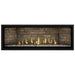 Napoleon Ascent Premium 56 Linear Direct Vent Gas Fireplace in Ledgestone Brick Panel with Topaz Glass Embers