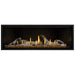 Napoleon Ascent Premium 56 Linear Direct Vent Gas Fireplace in  MIRRO-FLAME Porcelain Reflective Panel with Amber Glass Embers and Birch Logs