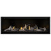 Napoleon Ascent Premium 56 Linear Direct Vent Gas Fireplace in MIRRO-FLAME Porcelain Reflective Panel with Beach Fire Logs