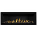 Napoleon Ascent Premium 56 Linear Direct Vent Gas Fireplace in Matte Black Panel with Driftwood Logs 