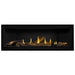 Napoleon Ascent Premium 56 Linear Direct Vent Gas Fireplace in Matte Black Panel with Split Oak Logs 