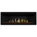 Napoleon Ascent Premium 56 Linear Direct Vent Gas Fireplace with Amber Glass Embers and Matte Black Panel