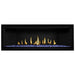 Napoleon Ascent Premium 56 Linear Direct Vent Gas Fireplace with Blue Glass Embers and Matte Black Panel